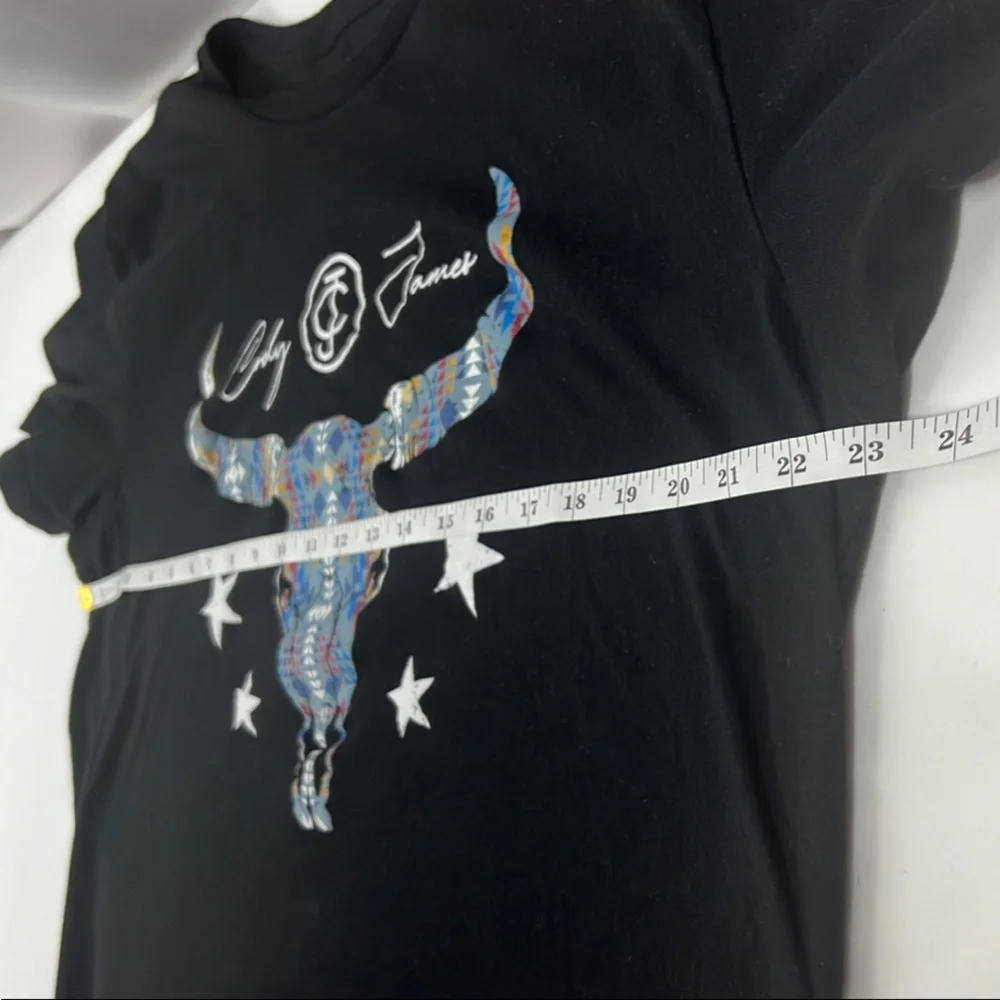 Cody‎ James Black Skull Bull Horns Country Graphic T-Shirt 100% Cotton Size XL